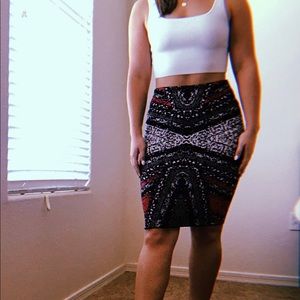 DVF Printed Knit Phaeda Pencil Skirt